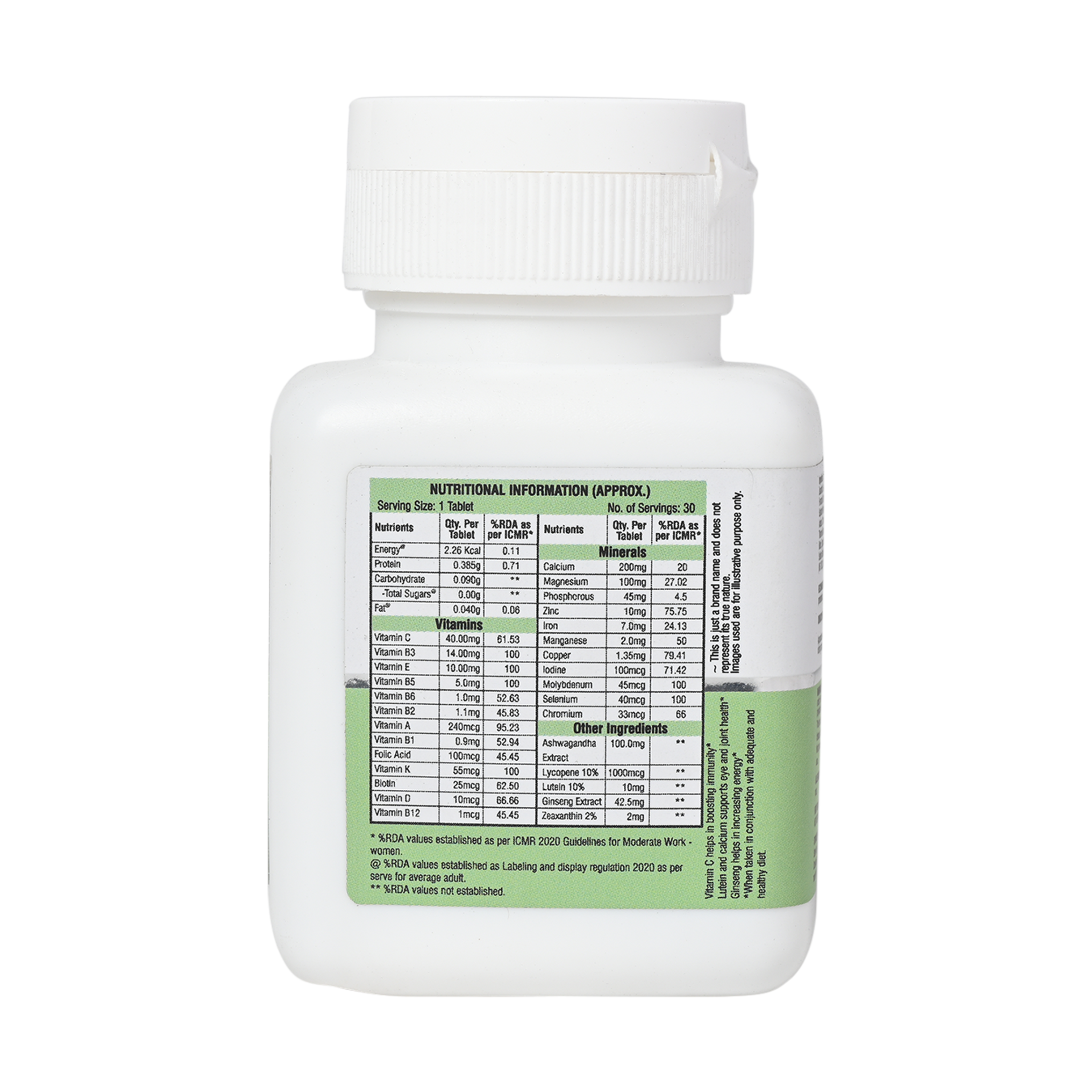Daily Vitals Multivitamin | Clinically Proven Ingredients Lutemax | 29 Vitamins, Minerals & Herbs for Immunity Support