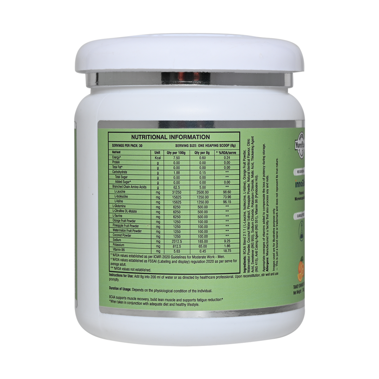 Plant Based BCAA | InnoBio Patented Microencapsulation Veg Source BCAA