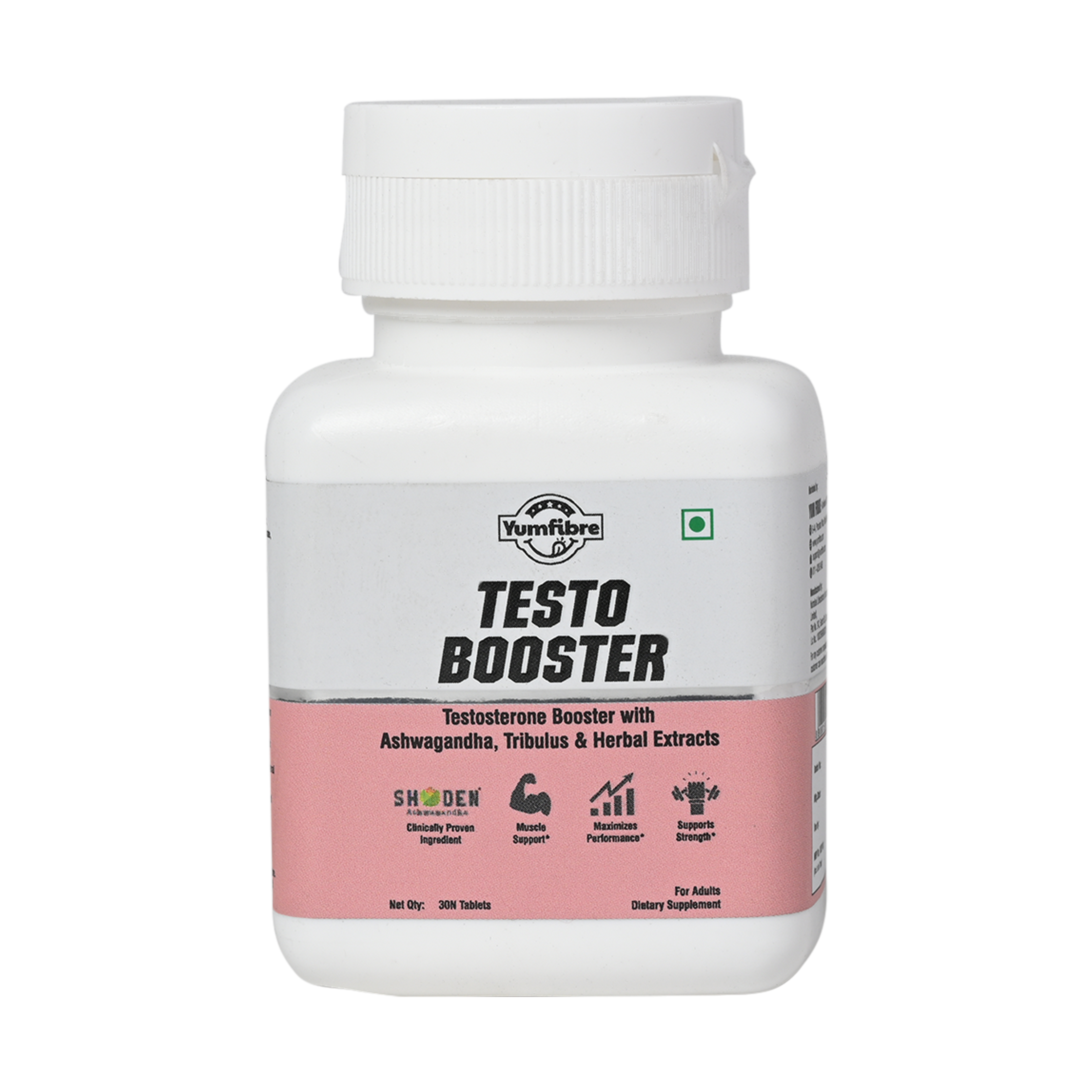 Testo Booster | Clinically Proven Ingredient Shuden Ashwagandha | Testosterone Booster with Ashwagandha, Tribulus & Herbal Extracts