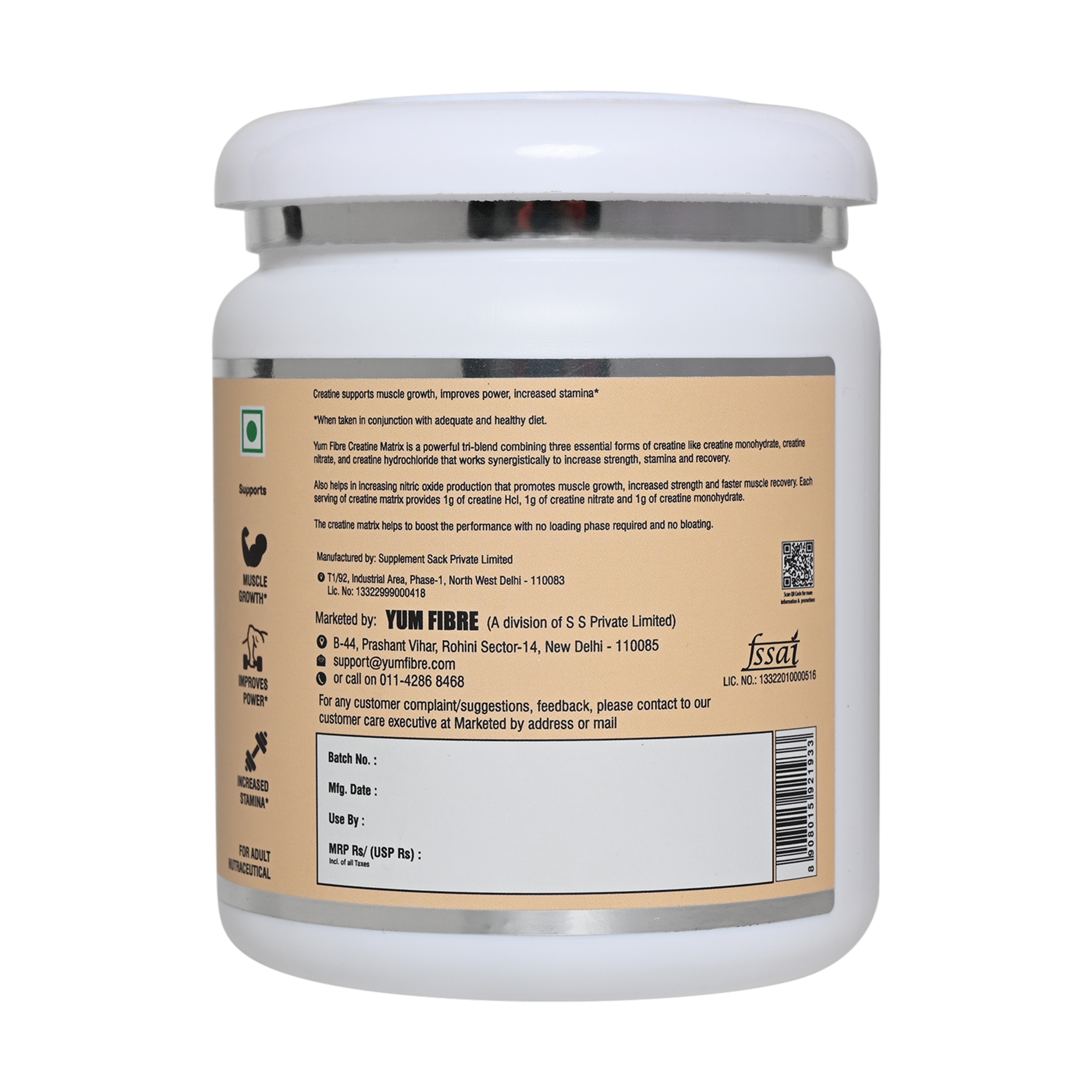 Tri-Matrix Creatine | Advanced Tri Blend with Monohydrate Hydrochloride Nitrate