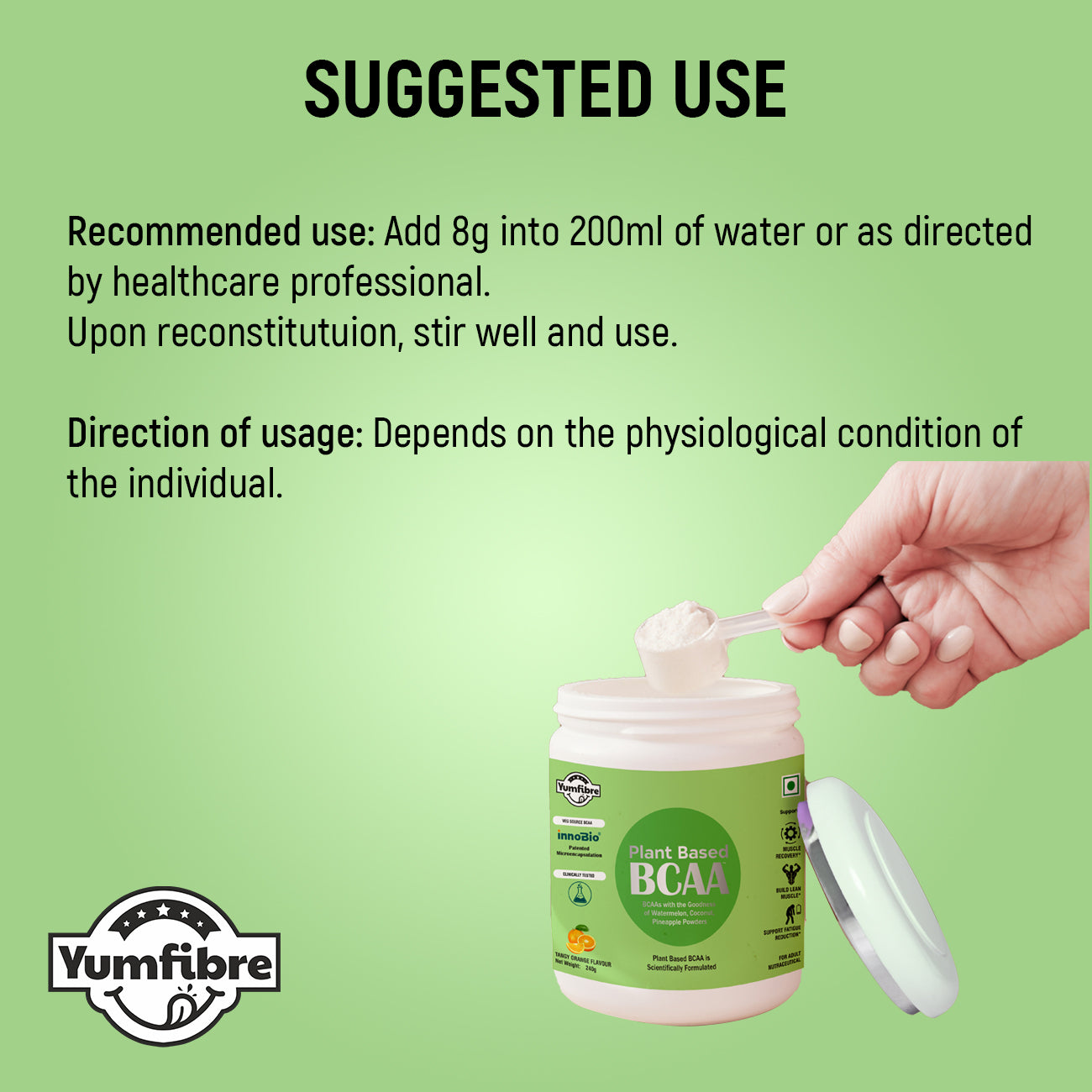 Plant Based BCAA | InnoBio Patented Microencapsulation Veg Source BCAA