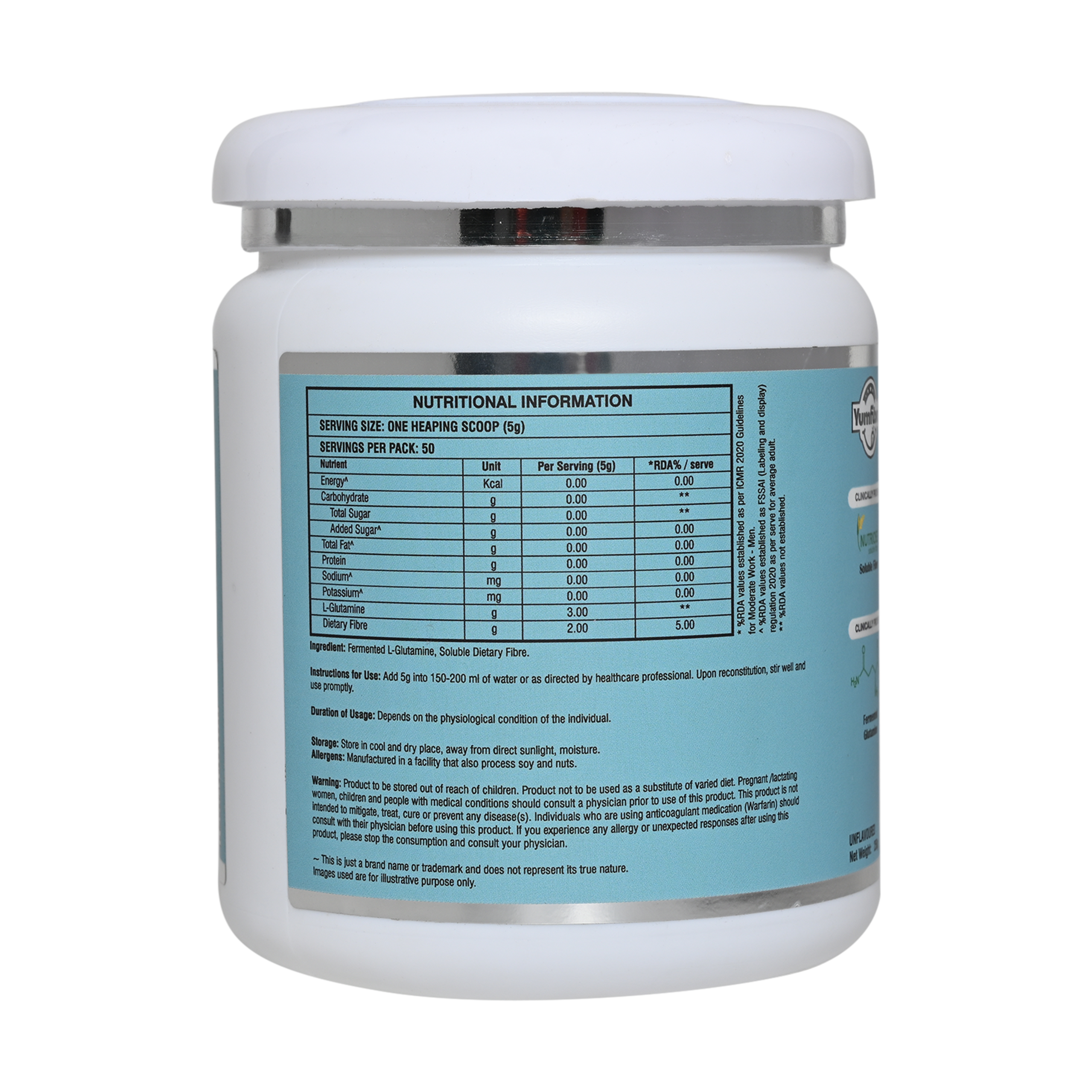 Fiber Glutamine | Plant Based Glutamine | Fermented Glutamine with Nutriose