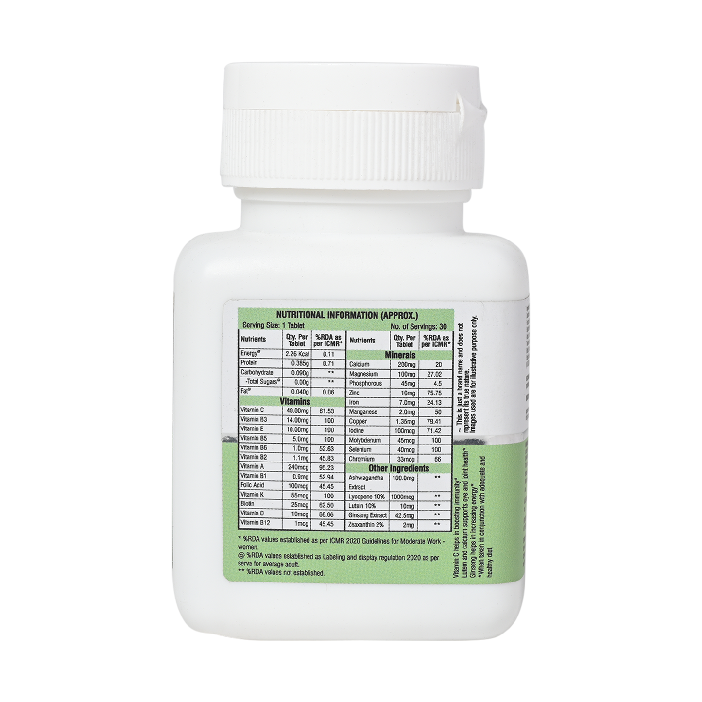 Daily Vitals Multivitamin | Clinically Proven Ingredients Lutemax | 29 Vitamins, Minerals & Herbs for Immunity Support