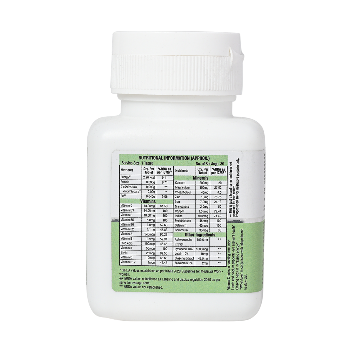 Daily Vitals Multivitamin | Clinically Proven Ingredients Lutemax | 29 Vitamins, Minerals & Herbs for Immunity Support