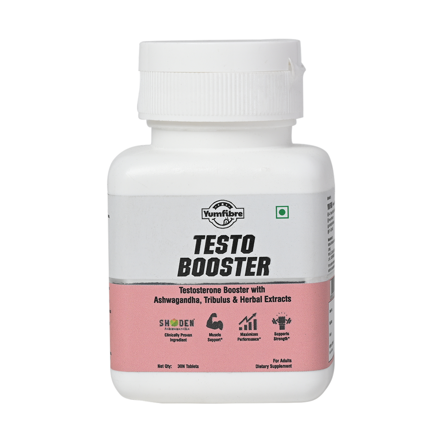 Testo Booster | Clinically Proven Ingredient Shuden Ashwagandha | Testosterone Booster with Ashwagandha, Tribulus & Herbal Extracts