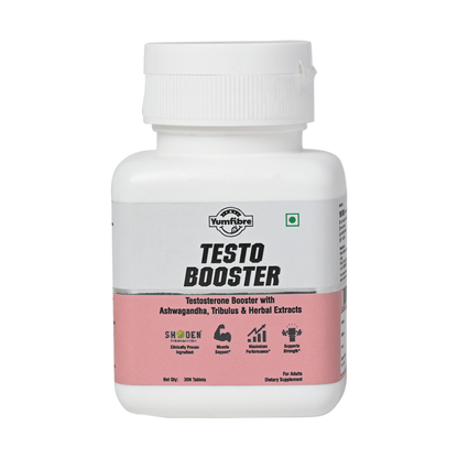 Testo Booster | Clinically Proven Ingredient Shuden Ashwagandha | Testosterone Booster with Ashwagandha, Tribulus & Herbal Extracts