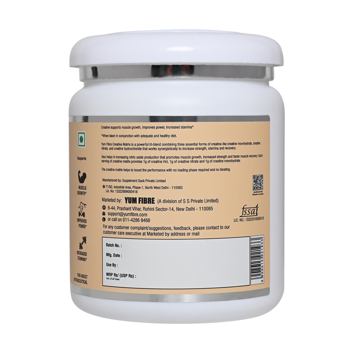 Tri-Matrix Creatine | Advanced Tri Blend with Monohydrate Hydrochloride Nitrate